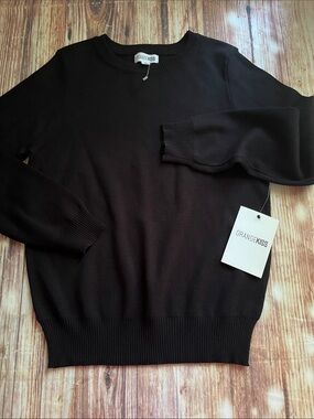 Orange Kiss Black Crew neck Sweater L